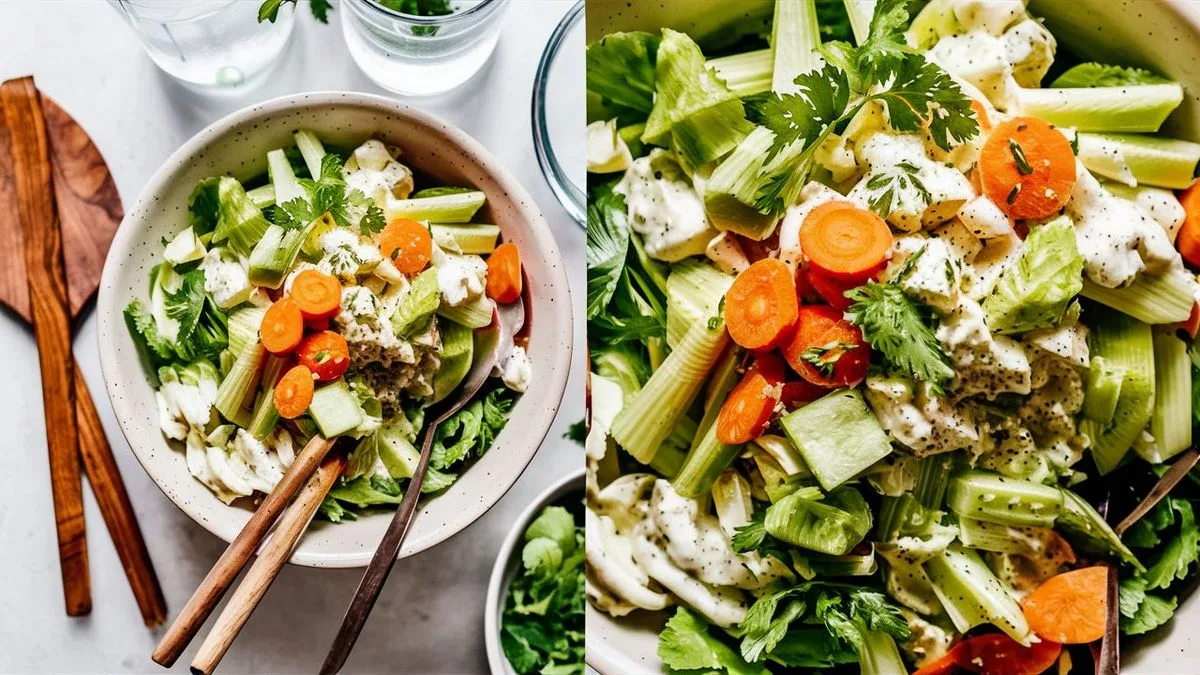 Celerový salát s mrkví a majonézou